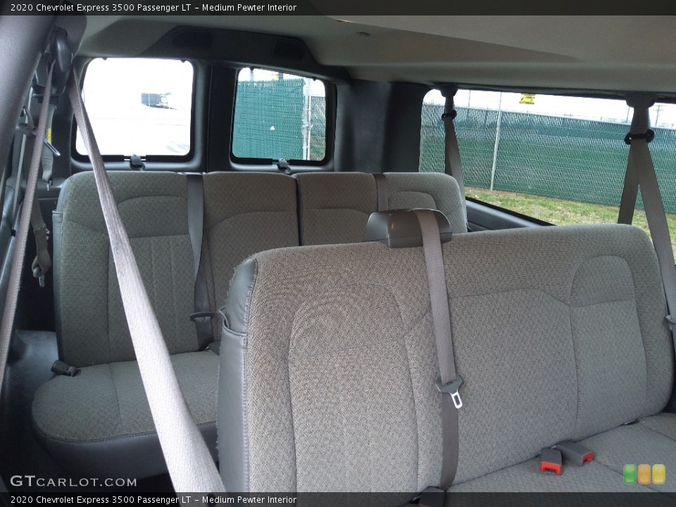 Medium Pewter Interior Rear Seat for the 2020 Chevrolet Express 3500 Passenger LT #145678252