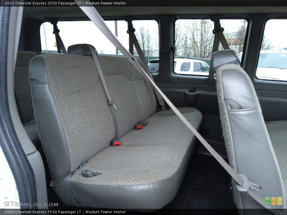 Medium Pewter Interior Rear Seat for the 2020 Chevrolet Express 3500 Passenger LT #145678276