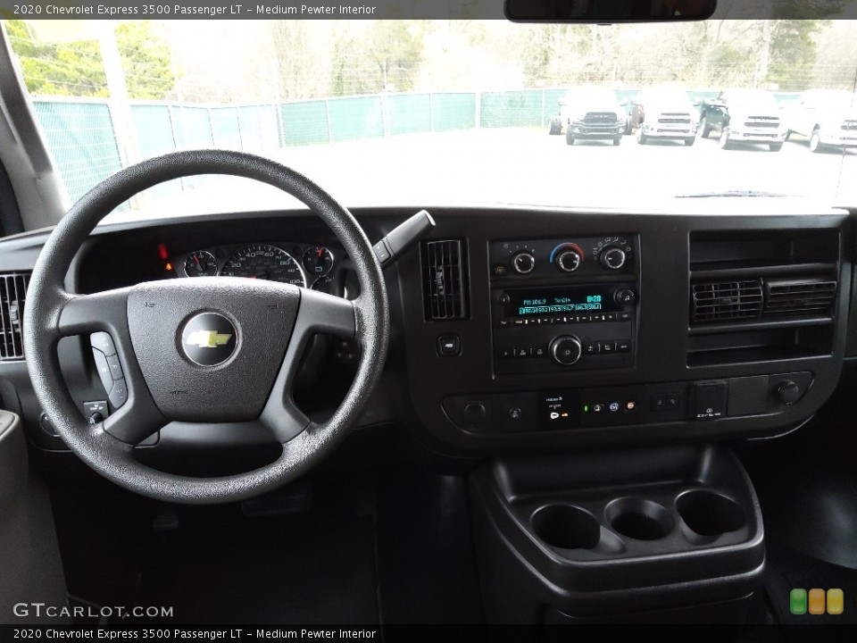 Medium Pewter Interior Dashboard for the 2020 Chevrolet Express 3500 Passenger LT #145678327