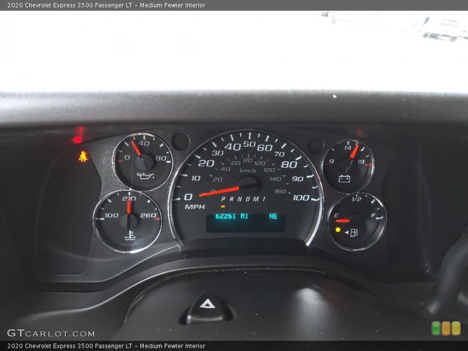 Medium Pewter Interior Gauges for the 2020 Chevrolet Express 3500 Passenger LT #145678387