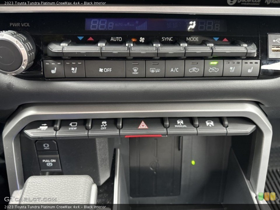 Black Interior Controls for the 2023 Toyota Tundra Platinum CrewMax 4x4 #145678918