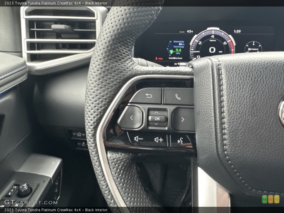 Black Interior Steering Wheel for the 2023 Toyota Tundra Platinum CrewMax 4x4 #145678973
