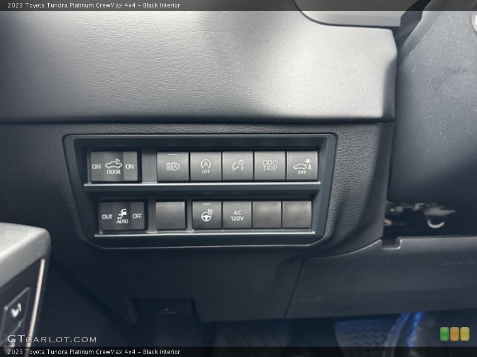 Black Interior Controls for the 2023 Toyota Tundra Platinum CrewMax 4x4 #145679002