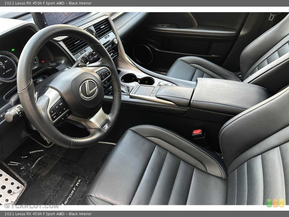 Black Interior Photo for the 2021 Lexus RX 450h F Sport AWD #145682617