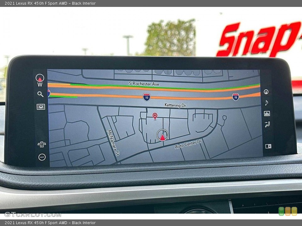 Black Interior Navigation for the 2021 Lexus RX 450h F Sport AWD #145682911