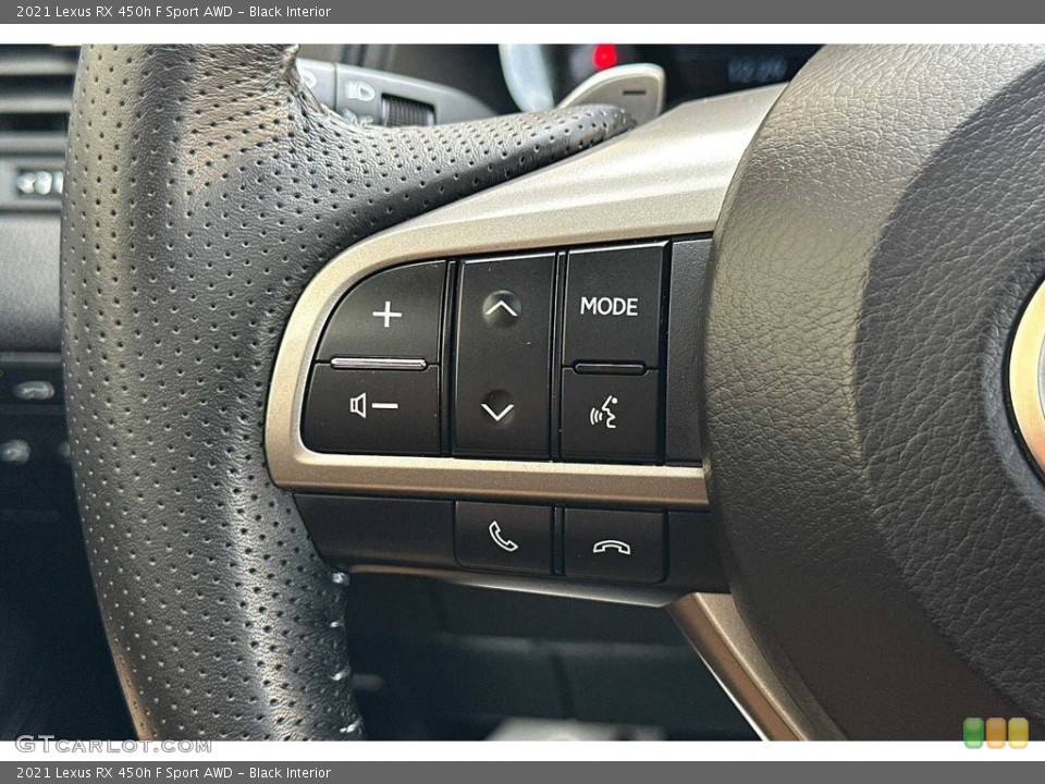 Black Interior Steering Wheel for the 2021 Lexus RX 450h F Sport AWD #145683067