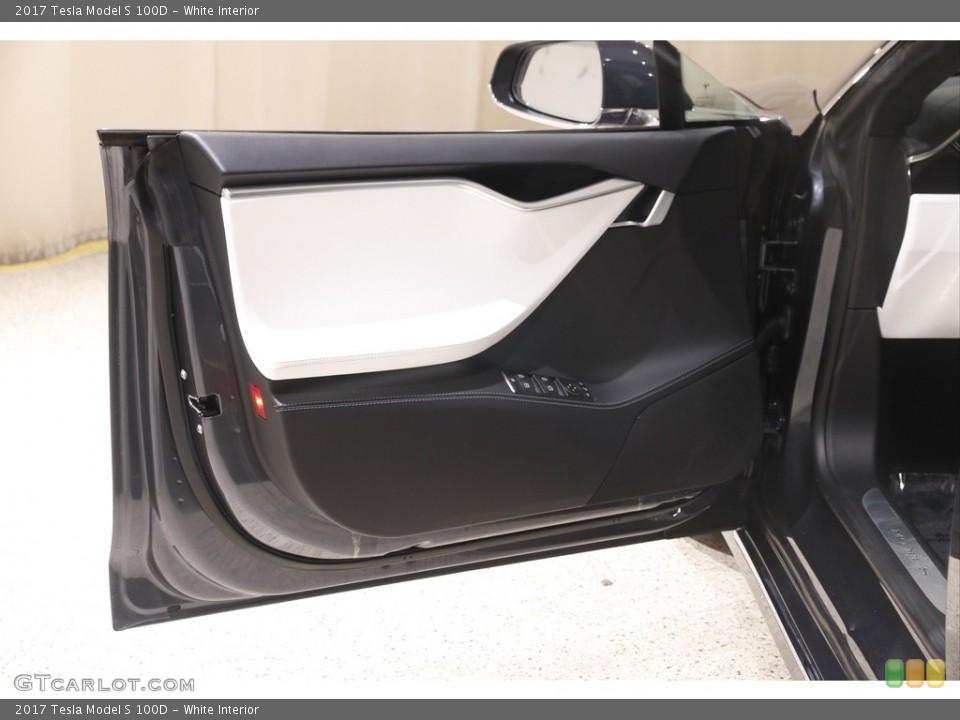 White Interior Door Panel for the 2017 Tesla Model S 100D #145683268