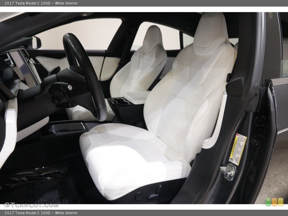 White Interior Front Seat for the 2017 Tesla Model S 100D #145683289