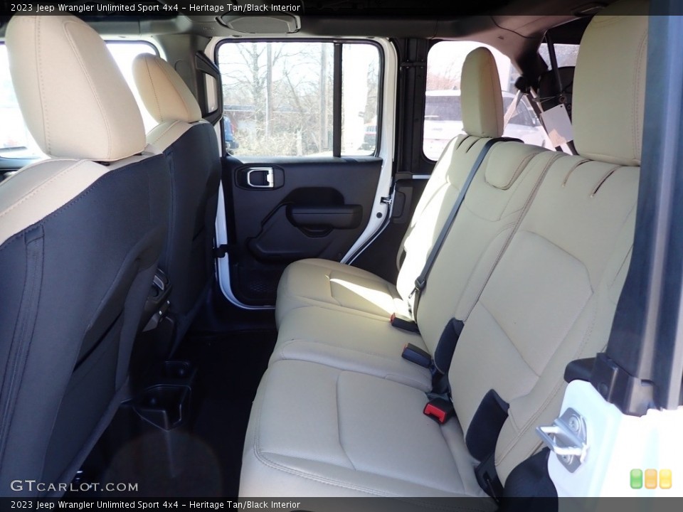 Heritage Tan/Black Interior Rear Seat for the 2023 Jeep Wrangler Unlimited Sport 4x4 #145683342