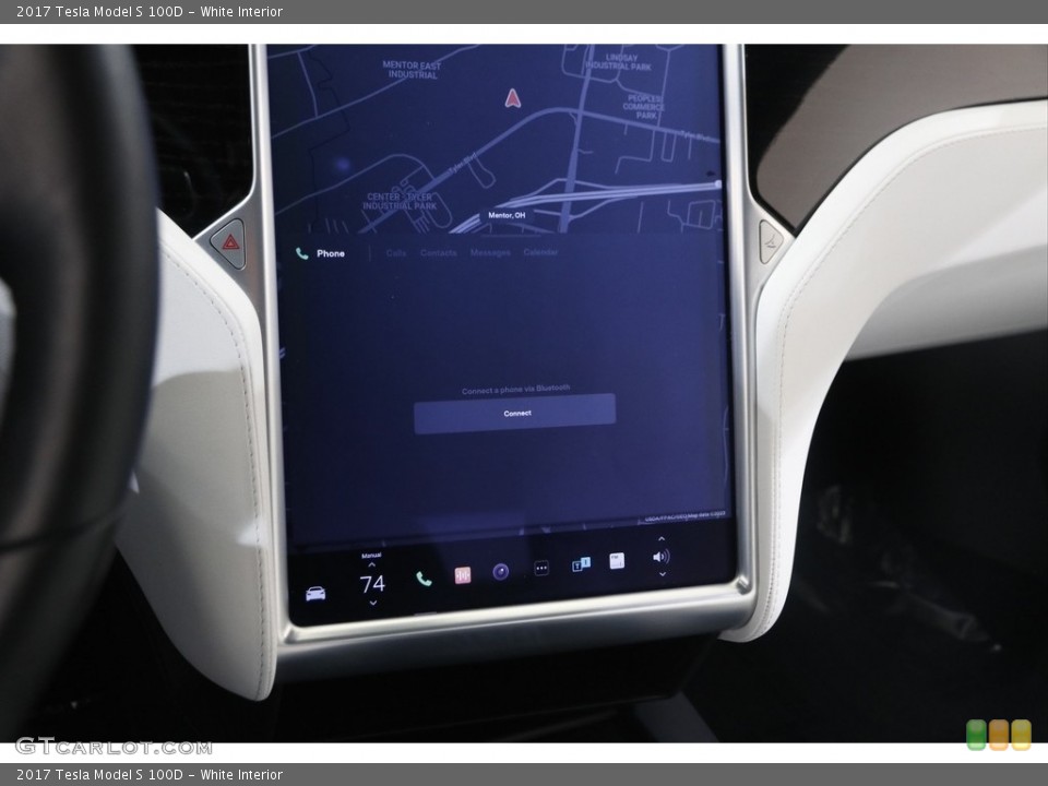 White Interior Navigation for the 2017 Tesla Model S 100D #145683397