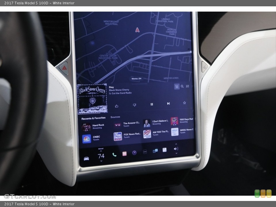 White Interior Navigation for the 2017 Tesla Model S 100D #145683418