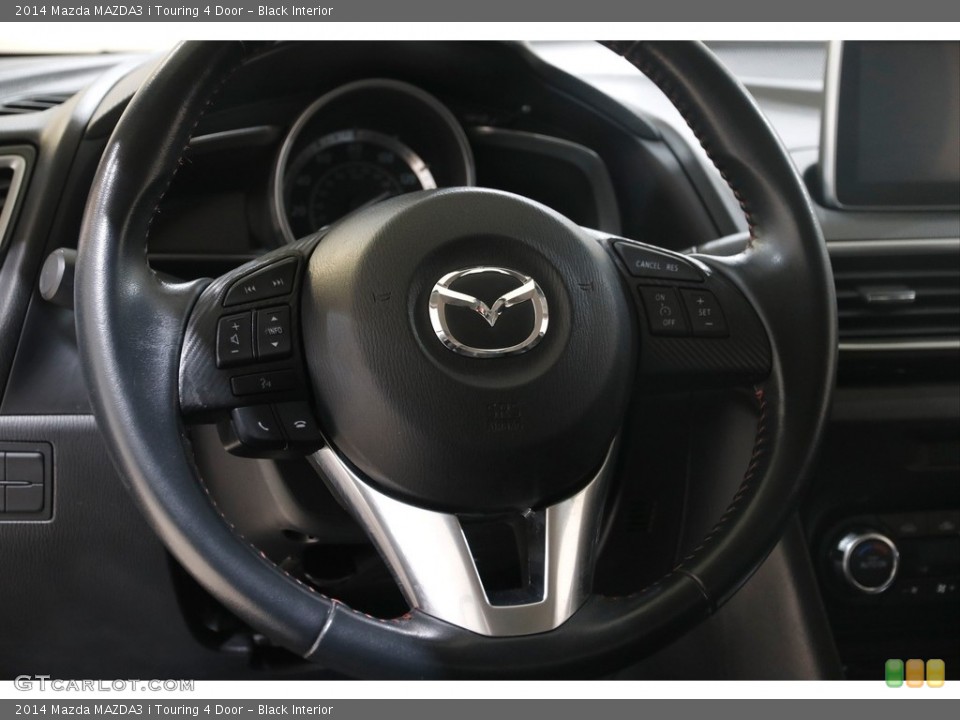 Black Interior Steering Wheel for the 2014 Mazda MAZDA3 i Touring 4 Door #145684330