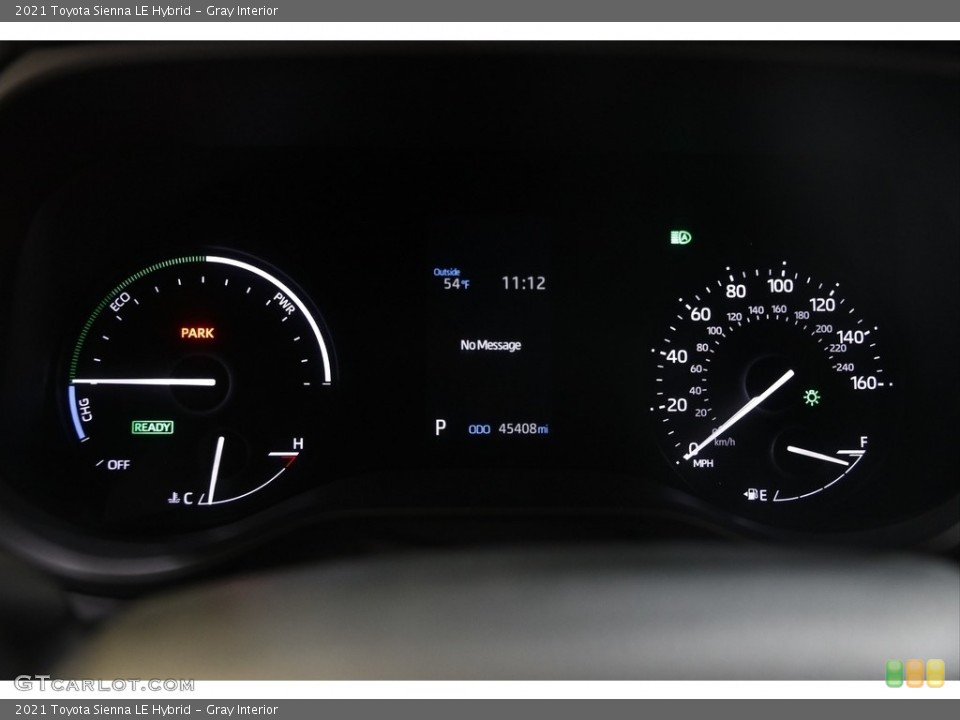 Gray Interior Gauges for the 2021 Toyota Sienna LE Hybrid #145686359