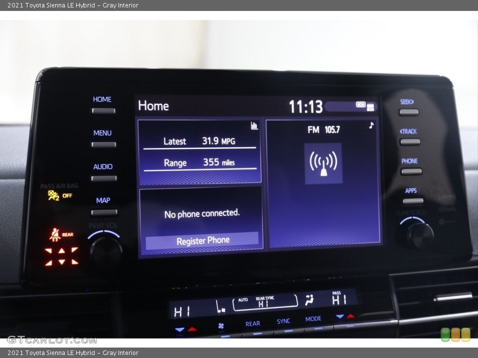 Gray Interior Audio System for the 2021 Toyota Sienna LE Hybrid #145686401