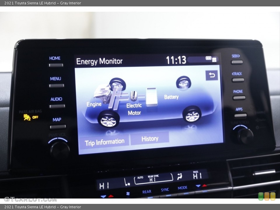 Gray Interior Controls for the 2021 Toyota Sienna LE Hybrid #145686429