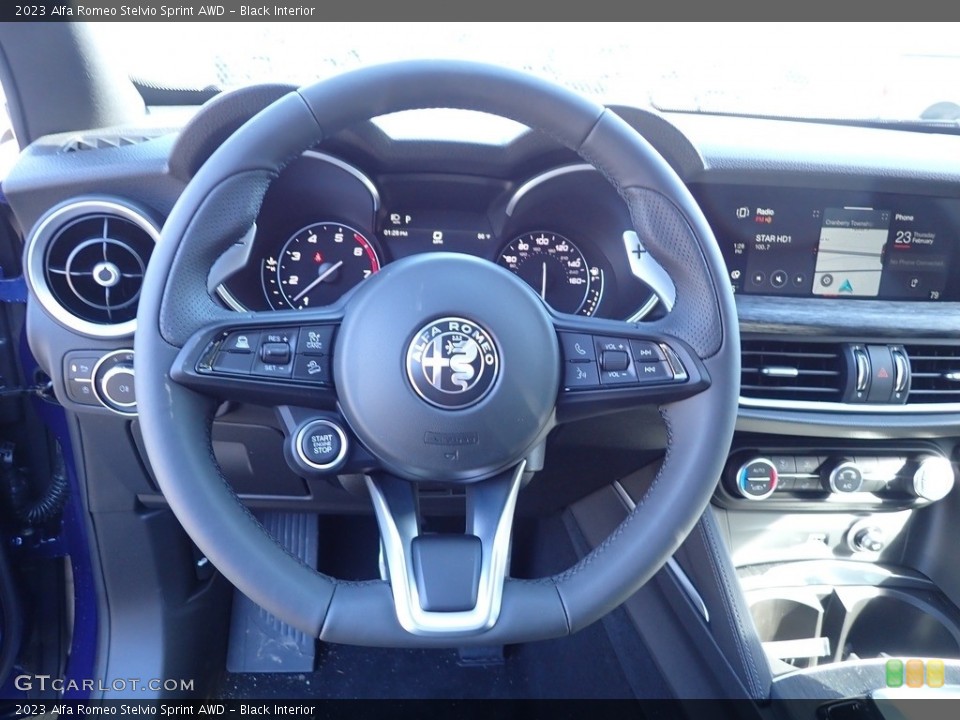 Black Interior Steering Wheel for the 2023 Alfa Romeo Stelvio Sprint AWD #145686692