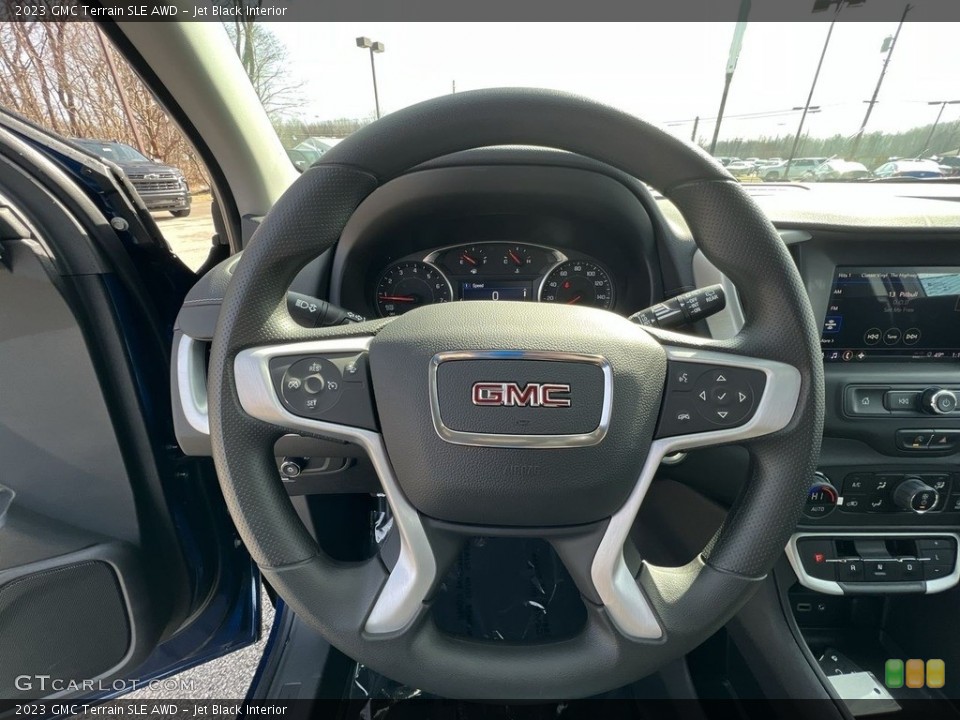 Jet Black Interior Steering Wheel for the 2023 GMC Terrain SLE AWD #145687109