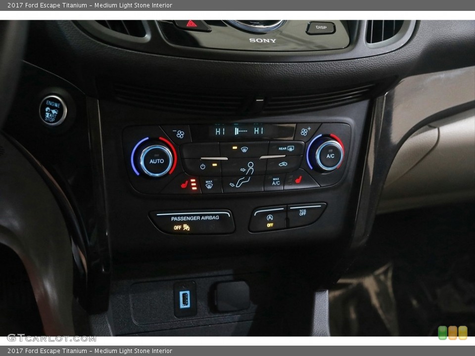 Medium Light Stone Interior Controls for the 2017 Ford Escape Titanium #145688367
