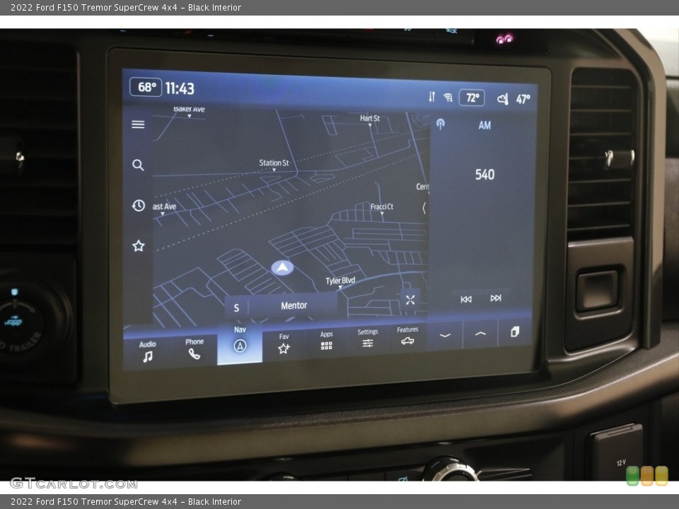 Black Interior Navigation for the 2022 Ford F150 Tremor SuperCrew 4x4 #145690070