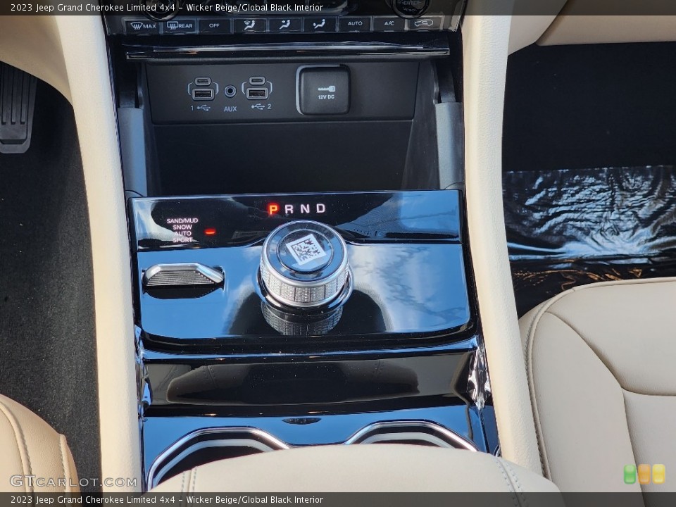 Wicker Beige/Global Black Interior Transmission for the 2023 Jeep Grand Cherokee Limited 4x4 #145690106