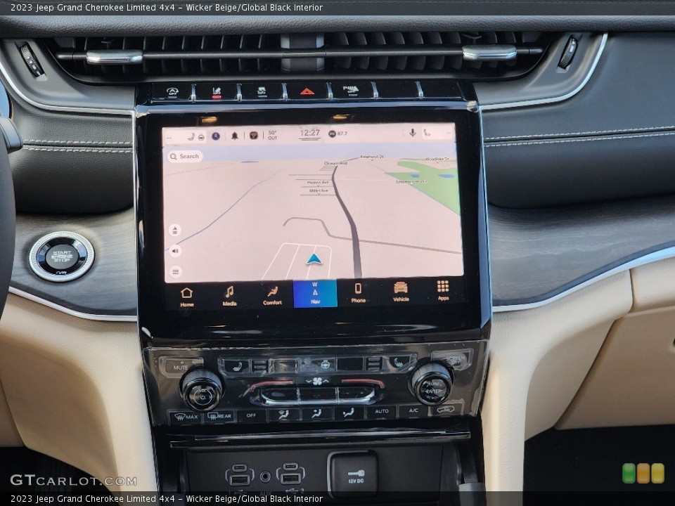 Wicker Beige/Global Black Interior Navigation for the 2023 Jeep Grand Cherokee Limited 4x4 #145690139