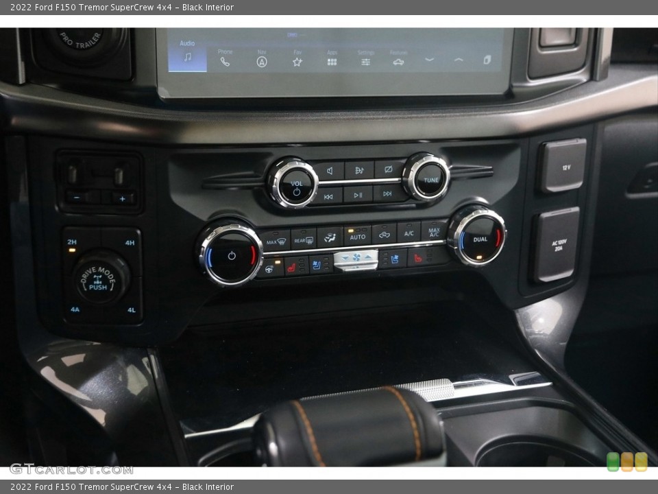 Black Interior Controls for the 2022 Ford F150 Tremor SuperCrew 4x4 #145690151
