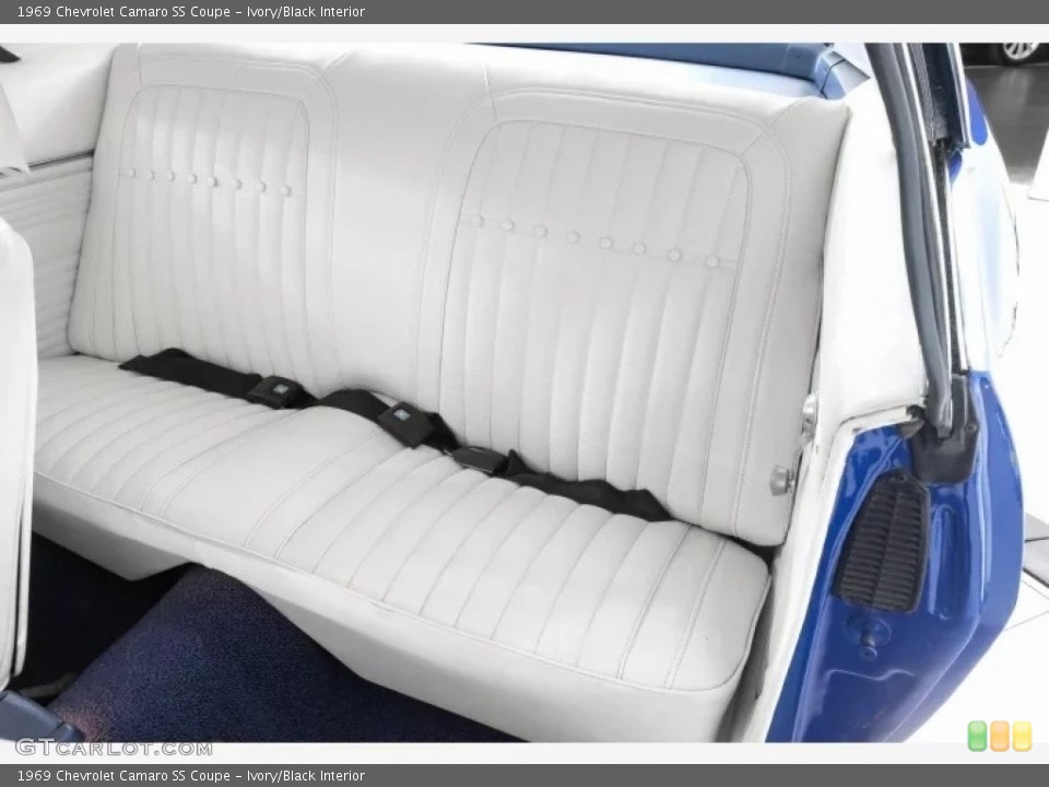 Ivory/Black Interior Rear Seat for the 1969 Chevrolet Camaro SS Coupe #145690442