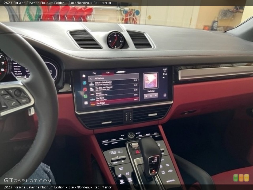 Black/Bordeaux Red Interior Dashboard for the 2023 Porsche Cayenne Platinum Edition #145691705