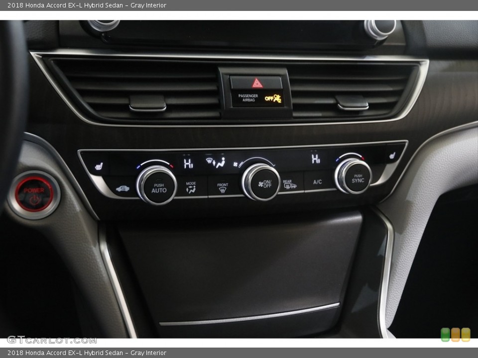 Gray Interior Controls for the 2018 Honda Accord EX-L Hybrid Sedan #145693148