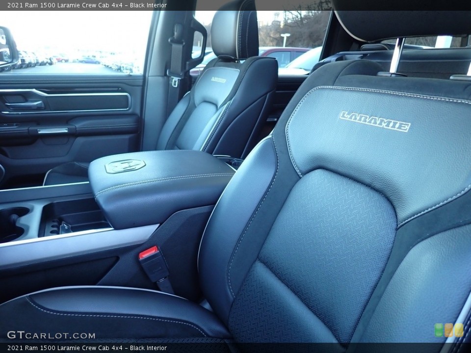 Black Interior Front Seat for the 2021 Ram 1500 Laramie Crew Cab 4x4 #145694732