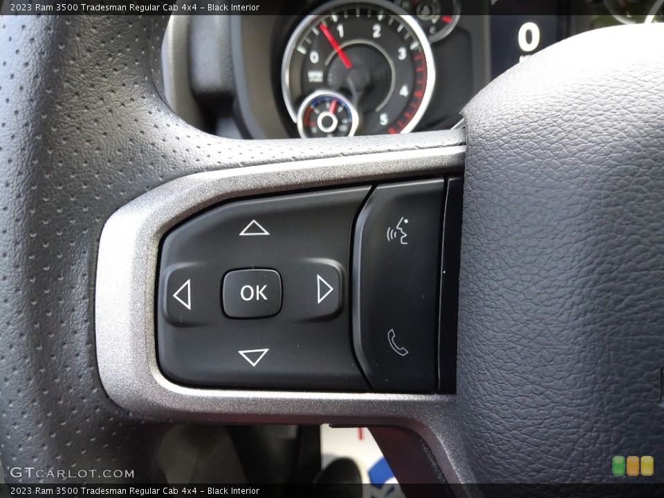 Black Interior Steering Wheel for the 2023 Ram 3500 Tradesman Regular Cab 4x4 #145694894