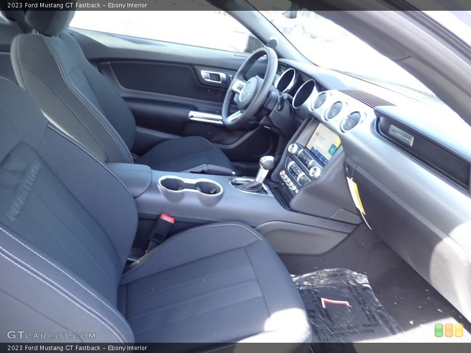 Ebony Interior Front Seat for the 2023 Ford Mustang GT Fastback #145696175