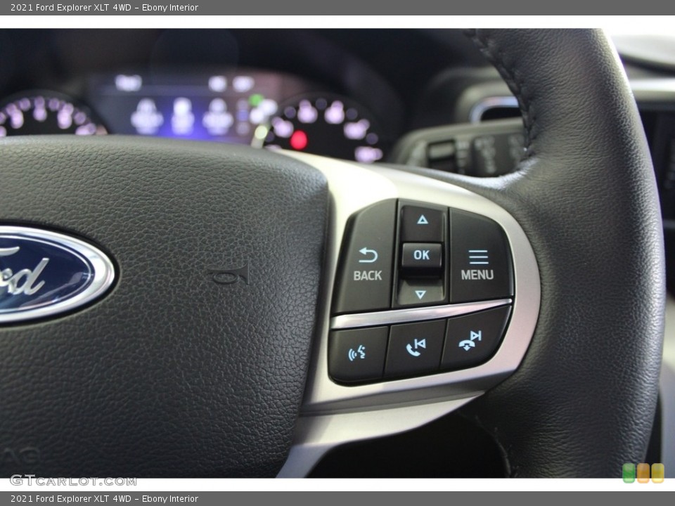 Ebony Interior Steering Wheel for the 2021 Ford Explorer XLT 4WD #145696835