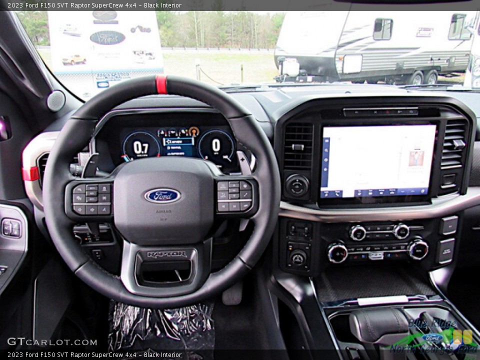 Black Interior Dashboard for the 2023 Ford F150 SVT Raptor SuperCrew 4x4 #145697402