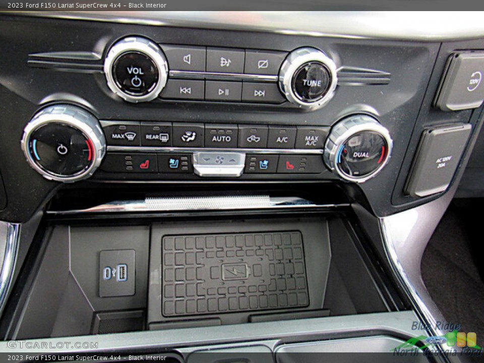Black Interior Controls for the 2023 Ford F150 Lariat SuperCrew 4x4 #145697459