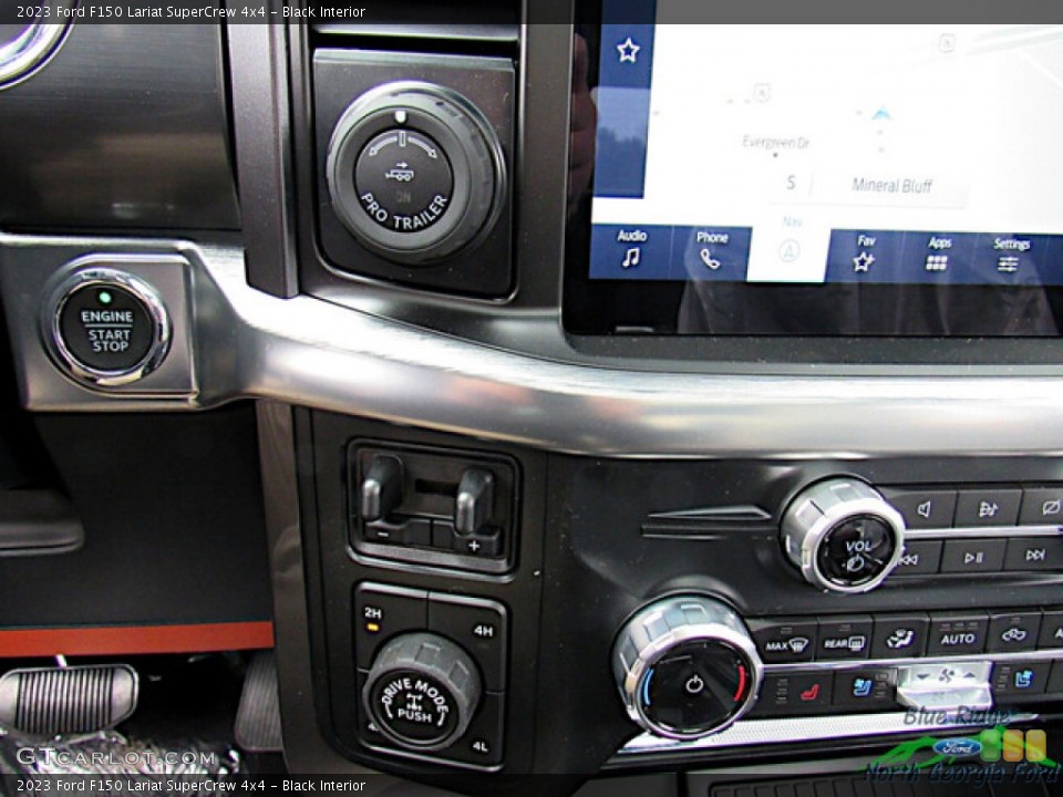 Black Interior Controls for the 2023 Ford F150 Lariat SuperCrew 4x4 #145697474