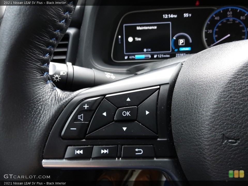 Black Interior Steering Wheel for the 2021 Nissan LEAF SV Plus #145699544
