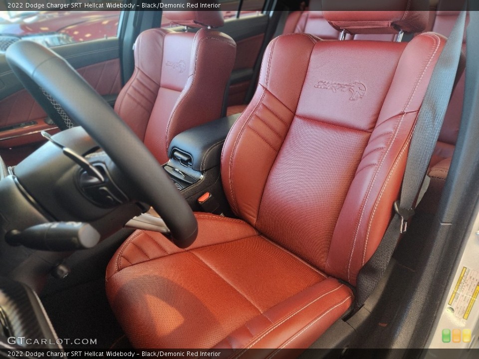Black/Demonic Red Interior Front Seat for the 2022 Dodge Charger SRT Hellcat Widebody #145699796