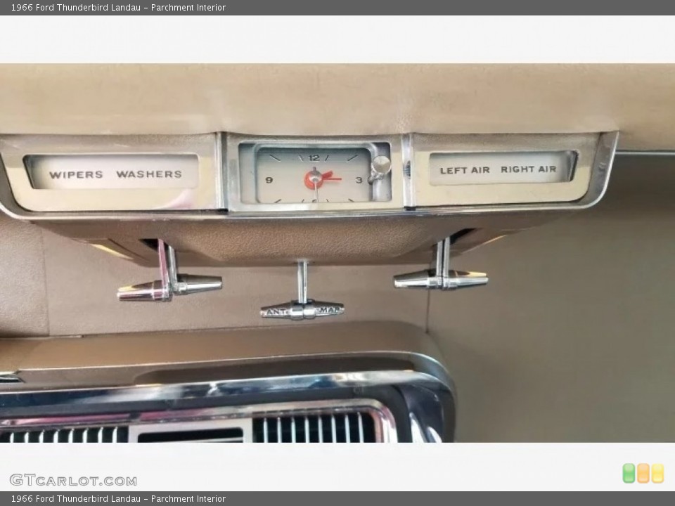 Parchment Interior Controls for the 1966 Ford Thunderbird Landau #145700165