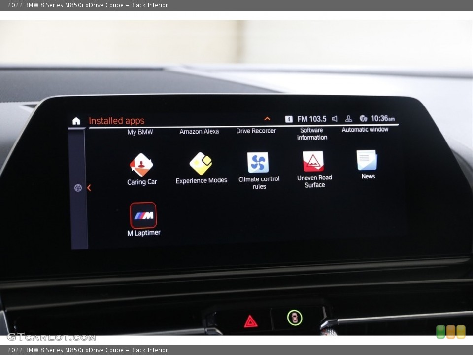 Black Interior Controls for the 2022 BMW 8 Series M850i xDrive Coupe #145700615