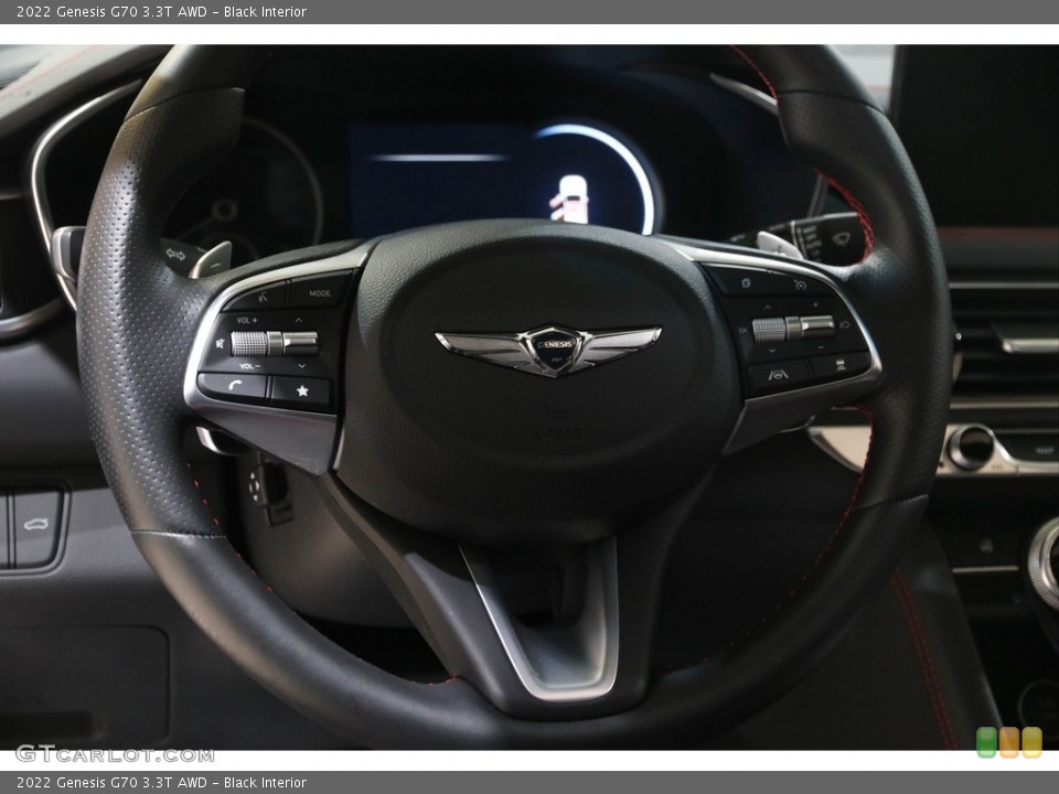 Black Interior Steering Wheel for the 2022 Genesis G70 3.3T AWD #145701189