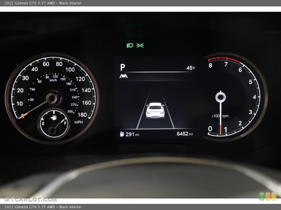 Black Interior Gauges for the 2022 Genesis G70 3.3T AWD #145701211