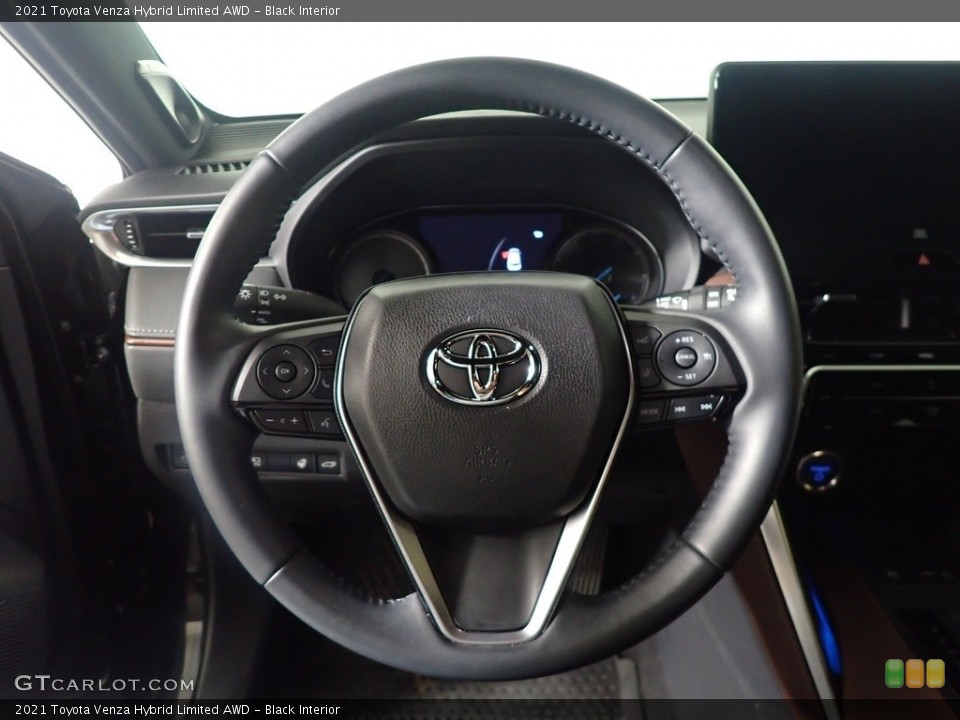 Black Interior Steering Wheel for the 2021 Toyota Venza Hybrid Limited AWD #145701645