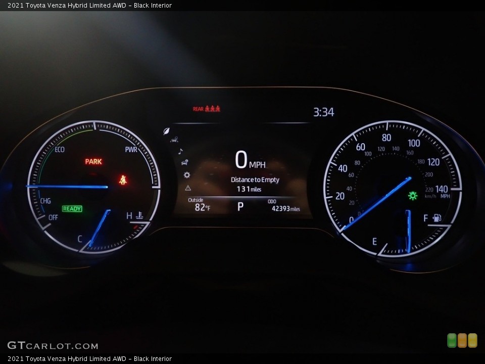 Black Interior Gauges for the 2021 Toyota Venza Hybrid Limited AWD #145701663