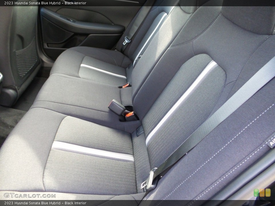 Black Interior Rear Seat for the 2023 Hyundai Sonata Blue Hybrid #145701792