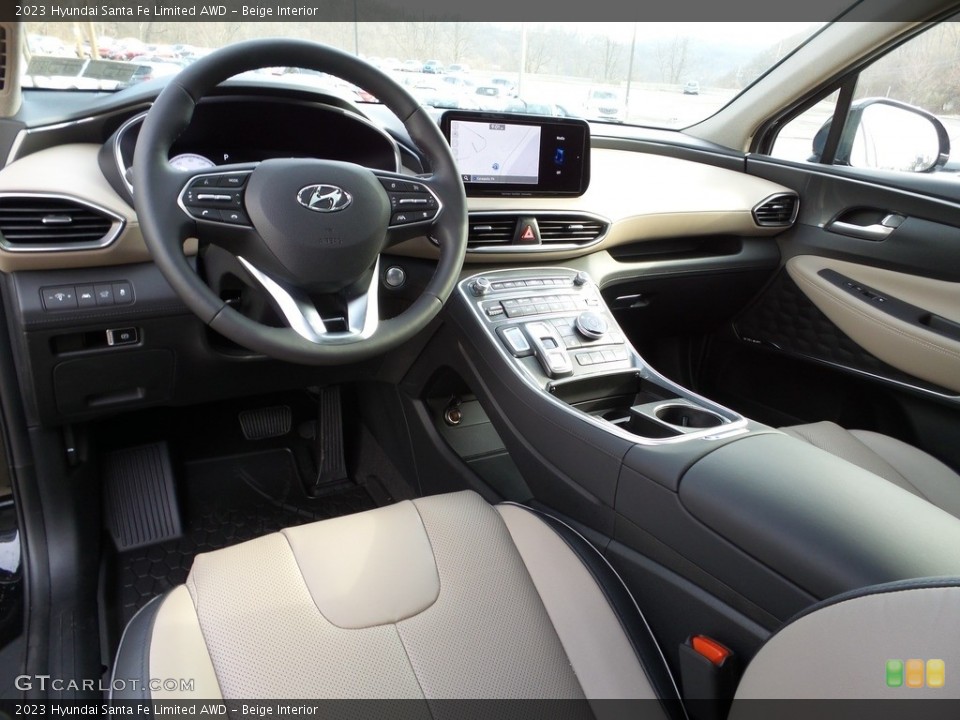 Beige Interior Photo for the 2023 Hyundai Santa Fe Limited AWD #145702383