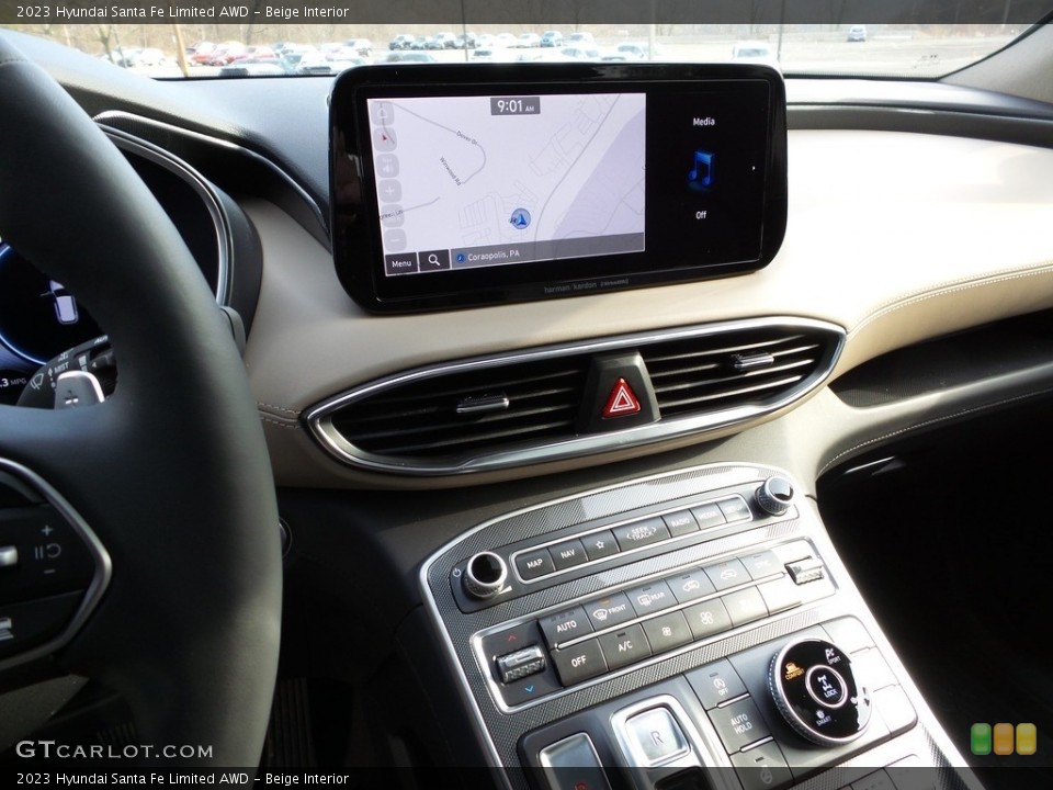Beige Interior Controls for the 2023 Hyundai Santa Fe Limited AWD #145702479