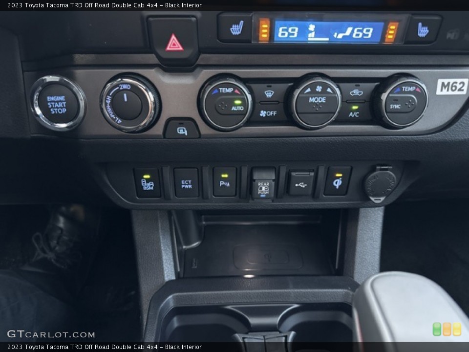 Black Interior Controls for the 2023 Toyota Tacoma TRD Off Road Double Cab 4x4 #145705047
