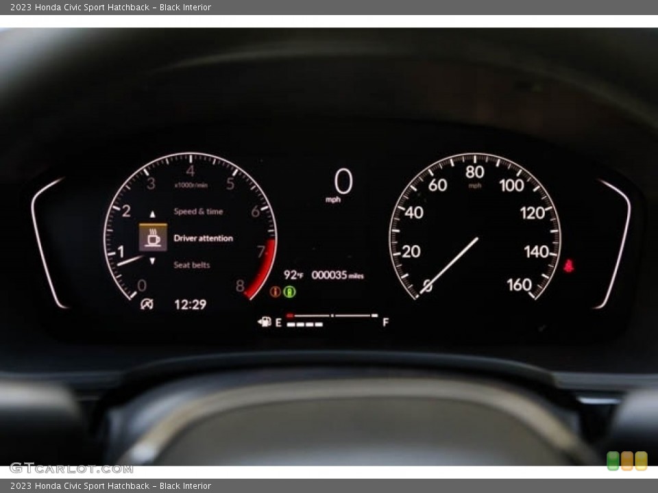 Black Interior Gauges for the 2023 Honda Civic Sport Hatchback #145705791