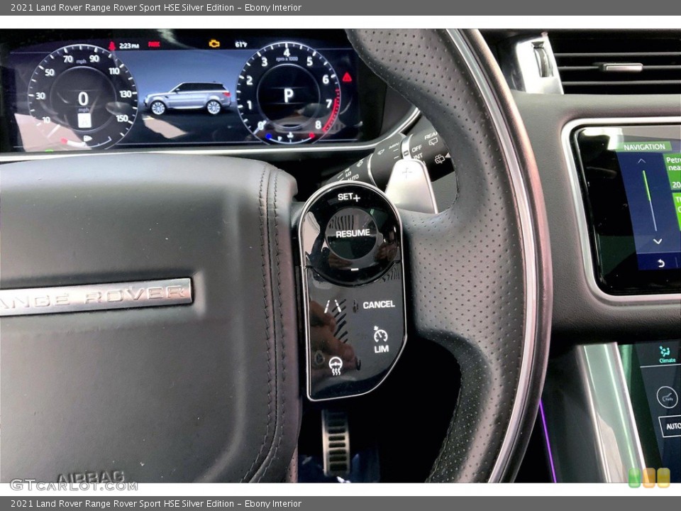 Ebony Interior Steering Wheel for the 2021 Land Rover Range Rover Sport HSE Silver Edition #145707772